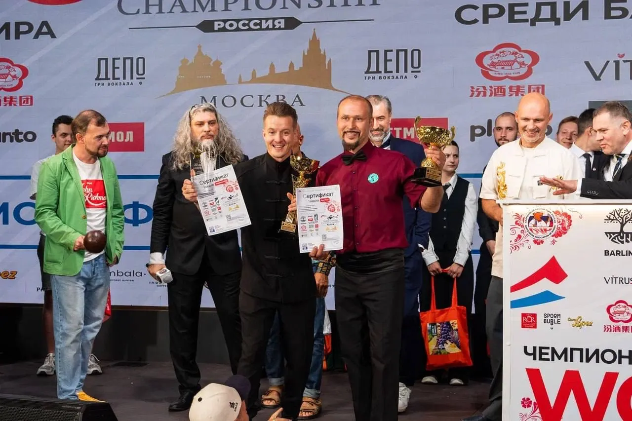 Победители финала чемпионата России среди барменов World Cocktail Championship 2026