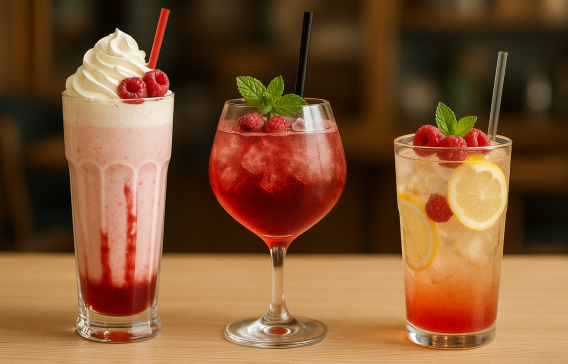 Коктейли с малиновым сиропом