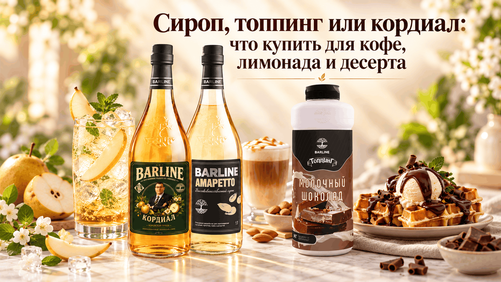 Сироп, топпинг или кордиал: что выбрать для кофе, лимонада и десерта