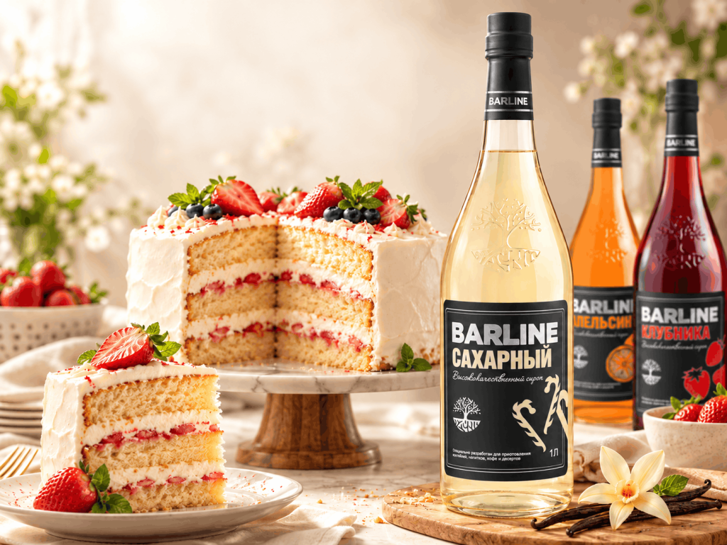 Бисквитный торт с сиропами BARLINE