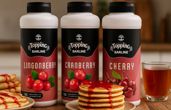 Настоящий вкус русских ягод: новинки топпингов BARLINE - Брусника, Клюква, Вишня
