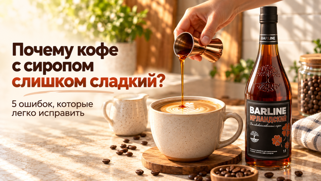 Почему кофе с сиропом получается слишком сладким — 5 ошибок